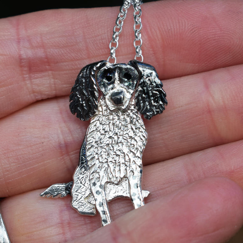 Springer Spaniel  pendant, Springer Spaniel  jewellery, dog necklace, dog pendant, black and white dog gift