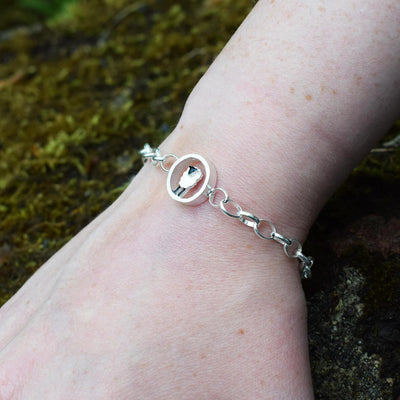 silver sheep bracelet, silver lamb bracelet, silver aries bracelet, sheep jewellery, sheep bracelet