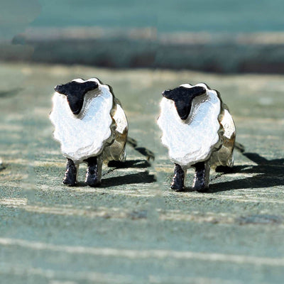 suffolk sheep earrings, sheep earrings, sheep stud earrings, sheep present for daughter, sheep gift for wofe, earrings for sheep lover, sheep jewellery