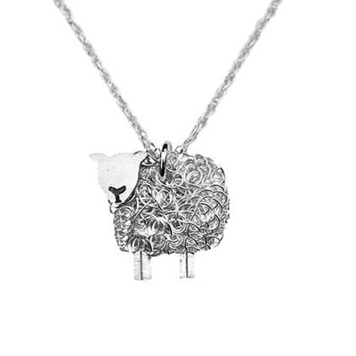 Silver Texel sheep necklace - FreshFleeces, texel sheep jewellery, texel sheep jewelry, texel sheep gift for her, silver texel sheep, texel sheep present