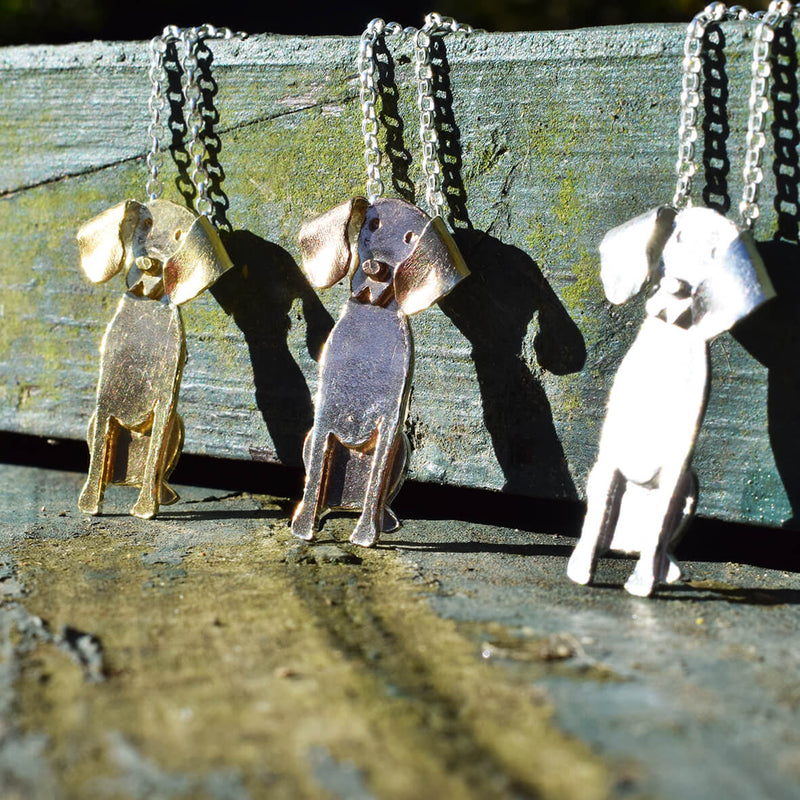 Vizsla dog necklaces, dog necklaces, handmade dog jewellery, dog breed jewellery, Vizsla gift, Vizsla presents
