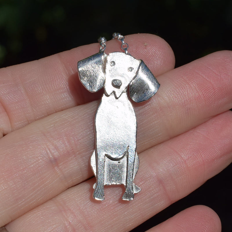 silver Vizsla necklace, Vizsla dog jewellery, gift for female Vizsla owner, dog necklace, silver dog gift for her