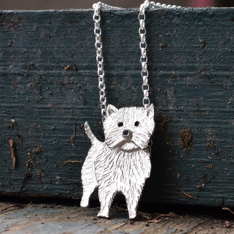 West Highland Terrier necklace, westie necklace, dog necklace, silver dog jewellery, West Highland Terrier gift for her